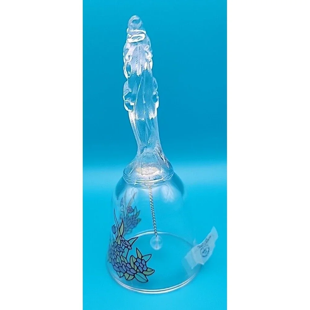 2 VTG Avon Collectible Bells ~1990 Crystal Butterfly & 1992 Floral Fantasy